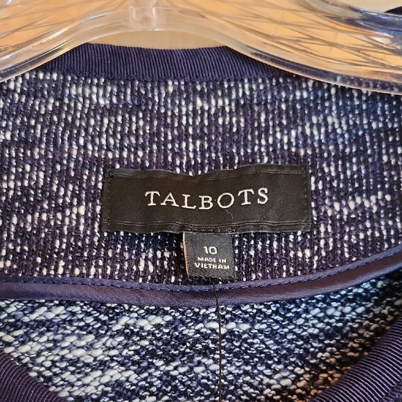 Talbots Navy Tweed Jacket, - Picture 2 of 5